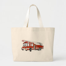 Bande dessinée de camion de pompiers de crochet et sac