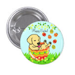 Bande dessinée de chiot de Labrador de jaune d'oeu Badge