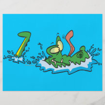 bande dessinée de glissement idiote de crocodile d prospectus customisé