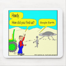 Bande dessinée de Google Earth en couleurs Tapis De Souris