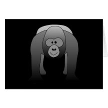 Bande dessinée de gorille de Silverback Carte