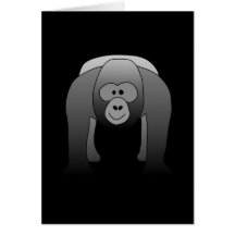 Bande dessinée de gorille de Silverback Carte De Vœux
