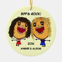 Bande dessinée de la roche de BFF Ornements De Noël