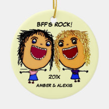 Bande dessinée de la roche de BFF Ornement De Noël