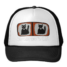 Bande dessinée de la Science de chat de Shrodinger Casquettes
