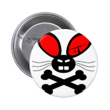 Bande dessinée de lapin de tueur badge