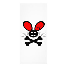 Bande dessinée de lapin de tueur cartes doubles