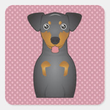 Bande dessinée de Manchester Terrier Autocollants