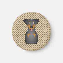Bande dessinée de Manchester Terrier Magnets