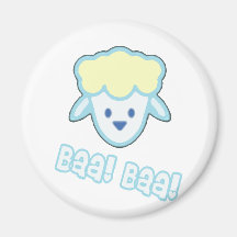 Bande dessinée de moutons de bébé magnets pour réfrigérateur