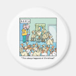 Bande dessinée de Noël au sujet des dindes Magnets