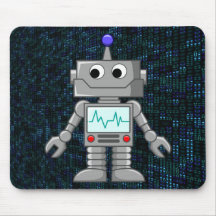 bande dessinée de robot tapis de souris
