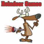 bande dessinée de Rudolph de jeux de renne FAUSSE Photo En Découpe