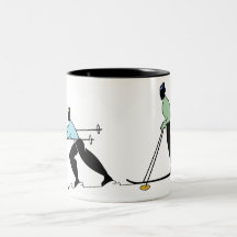 BANDE DESSINÉE DE SKI DE SPORT DE SKI MUGS
