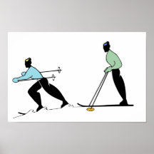 BANDE DESSINÉE DE SKI DE SPORT DE SKI POSTERS