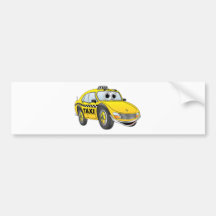 Bande dessinée de taxi de porte du jaune 4 autocollants pour voiture