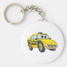 Bande dessinée de taxi de porte du jaune 4 porte-clés