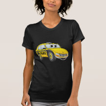 Bande dessinée de taxi de porte du jaune 4 t-shirt