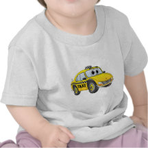 Bande dessinée de taxi de porte du jaune 4 t-shirts