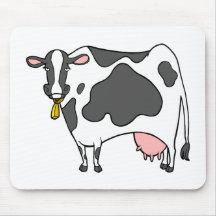 Bande dessinée de vache laitière tapis de souris