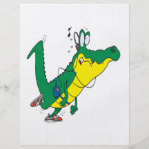 bande dessinée drôle d'alligator d'alligator de fo prospectus personnalisés