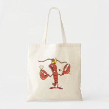 bande dessinée drôle de homard de grillage sac