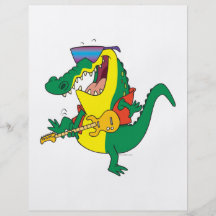 bande dessinée drôle de musique de crocodile de ro tract customisé