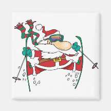bande dessinée du père noël de ski aimants