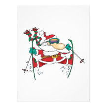 bande dessinée du père noël de ski invitations personnalisées