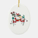 bande dessinée du père noël de ski décoration pour sapin de noël