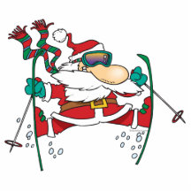 bande dessinée du père noël de ski photo en découpe