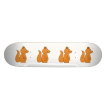 Bande dessinée d'un écureuil rouge skateboard customisable
