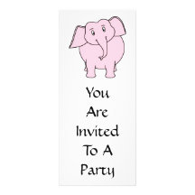 Bande dessinée d'un éléphant rose faire-part