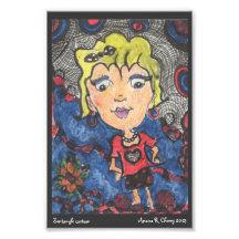 Bande dessinée gallon d'ACEO Zentangle avec l'encr Photographie D’art