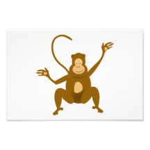 Bande dessinée heureuse de singe art photographique