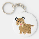 Bande dessinée heureuse mignonne Smilodon Keychain porte-clés