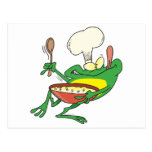 bande dessinée idiote drôle de grenouille de chef  carte postale