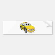 Bande dessinée jaune de taxi adhésifs pour voiture