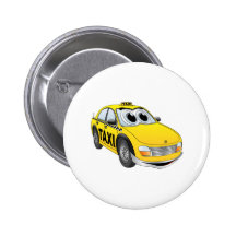 Bande dessinée jaune de taxi pin's avec agrafe