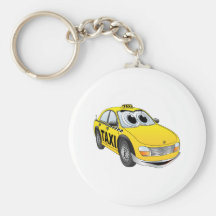 Bande dessinée jaune de taxi porte-clés