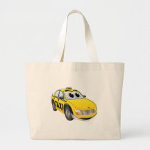 Bande dessinée jaune de taxi sac de toile