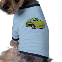 Bande dessinée jaune de taxi vêtement pour chien