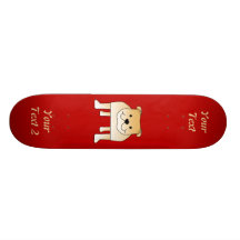 Bande dessinée mignonne de bouledogue de faon skateboards customisés