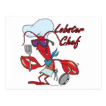 bande dessinée mignonne de chef de homard cartes postales