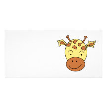 Bande dessinée mignonne de girafe photocarte personnalisée