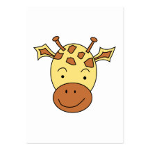 Bande dessinée mignonne de girafe cartes de visite personnelles
