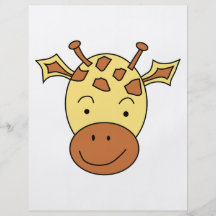 Bande dessinée mignonne de girafe prospectus en couleur