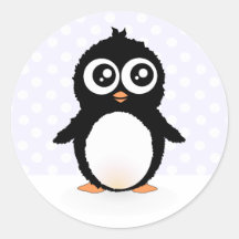Bande dessinée mignonne de pingouin adhésifs