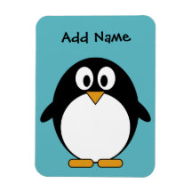 Bande dessinée mignonne de pingouin avec le secteu magnet en vinyle