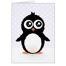 Bande dessinée mignonne de pingouin cartes